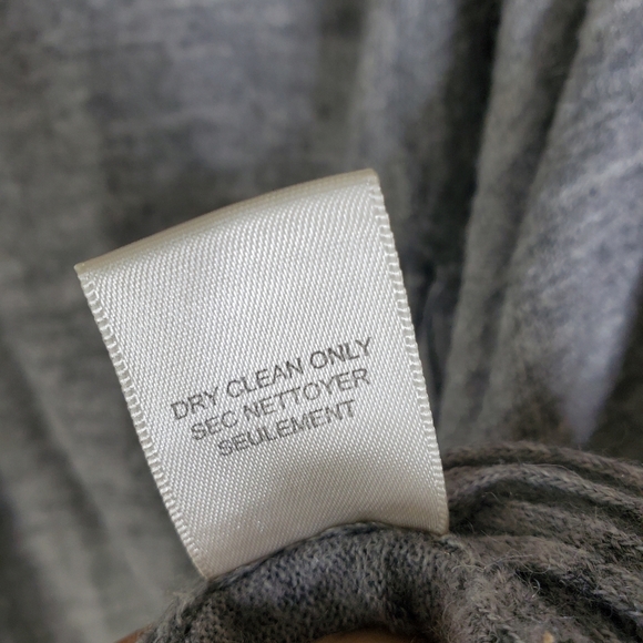 Rebecca Taylor Light Gray alpaca wool blend fringed open front cardigan Size M - Picture 2 of 14